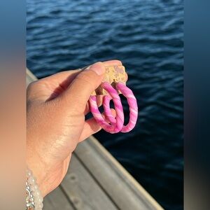 Polymer clay Hoop Earrings